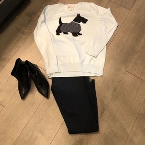 Light blue sweater with Scottie dog
